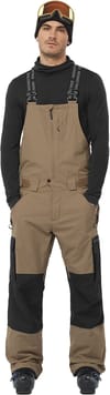 Salomon + Transfer Bib Pant M Shitake/Deep Black