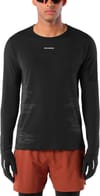 Salomon + Sense Aero LS Tee GFX M Deep Black Black Beauty - 3