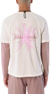 Salomon + Shkout Core SS Tee GFX M Whisper White Pink Frosting Icy Pink - 5