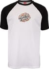 Warp Broken Dot Raglan T-Shirt Black/ White + Santa Cruz