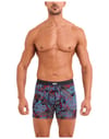 Saxx Underwear + Vibe Xtra Soft Comfort BB Fly Night Garden/Red Hot
