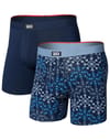 Vibe Xtra Soft Comfort BB Fly 2pk Snowflake Chevron/Maritime + Saxx Underwear