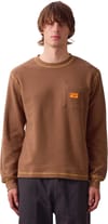 Service Works + Waffle Contrast Thermal LS Tee Brown Yellow