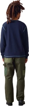 Service Works + Waffle Contrast Thermal LS Tee Navy Blue - 3