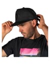 Cap 5 Panels Black Square Logo Black + Skkil
