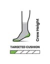 Smartwool + Trail Run Targeted Cushion Singletrack Print Crew Socks Orange Rust