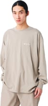 Snow Peak + Soft Cotton Relaxed Logo LS T-Shirt Greige