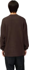 Snow Peak + Heavyweight Waffle Pullover Dark Brown - 4
