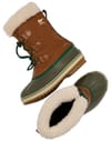 Sorel + Big Kids Yoot Pac Nylon WP Velvet Tan Stone Green - 7
