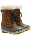 Sorel + Little Kids Yoot Pac Nylon WP Velvet Tan Stone Green - 6