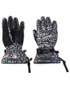 Youth Overweb Ski Gloves Leopard + Spyder