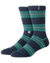 Caesar Stripe Crew Green + Stance