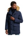 Superdry + Vintage Everest Parka M Nordic Chrome Navy