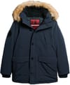 Everest Faux Fur Hooded Parka Nordic Chrome Navy + Superdry
