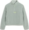 Emb Borg Half Zip Sweat Light Jade Green + Superdry