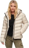 Superdry + Hooded Fuji Padded Jacket Pelican Beige