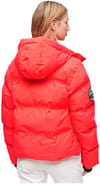 Superdry + Ski Boxy Puffer Jacket Hyper Fire Coral - 3