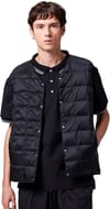 Taion + V-Neck Button Down Vest Black - 3