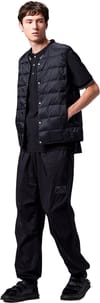 Taion + V-Neck Button Down Vest Black - 5