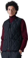Taion + Military Zip V Neck Down Vest Black