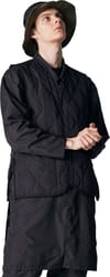 Taion + Military Zip V Neck Down Vest Black - 3