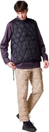 Taion + Military Crew Neck Down Vest Soft Shell Off White - 3