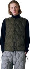 Taion + Military Crew Neck Down Vest Soft Shell Dark Olive