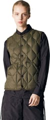 Taion + Military Crew Neck Down Vest Soft Shell Dark Olive - 3