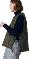 Taion + Military Crew Neck Down Vest Soft Shell Dark Olive - 4