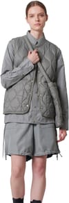 Taion + Military Crew Neck Down Vest Soft Shell Dark Sage Green