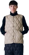 Taion + Military Crew Neck Down Vest Soft Shell Dark Sage Green - 3
