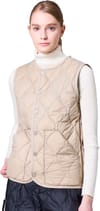 Taion + Military Crew Neck Down Vest Soft Shell Dark Sage Green - 4