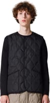 Taion + Military Button Crew Neck Down Vest Black