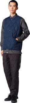 Taion + Military Button Crew Neck Down Vest Dark Navy - 4