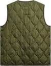 Taion + Military Button Crew Neck Down Vest Dark Olive