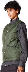 Taion + Military Button Crew Neck Down Vest Dark Olive - 4