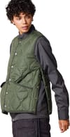 Taion + Military Button Crew Neck Down Vest Dark Olive - 5
