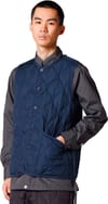 Taion + Military Button Crew Neck Down Vest Dark Choco