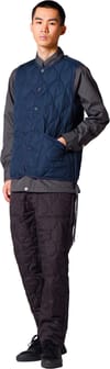 Taion + Military Button Crew Neck Down Vest Dark Choco - 4