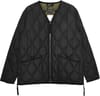 Military W-Zip V Neck Down Jacket Black + Taion