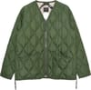 Military W-Zip V Neck Down Jacket Olive + Taion