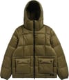 Mountain Hooded Volume Down Jacket Dark Olive + Taion