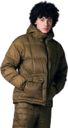Taion + Mountain Hooded Volume Down Jacket Dark Olive - 3