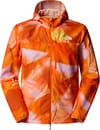 M Higher Run Wind Jkt Digital Orange Prisms + The North Face