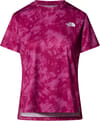 W Flex S/S Tee Reg Aop Cyber Bery Waterfall Print + The North Face