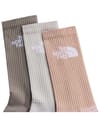 The North Face + Multi Sport Cush Crew Sock 3P Stone Slab Timeless Taupe