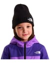 The North Face + Kids TNF Logo Box Cuffed Beanie TNF Black - 3