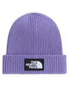 Kids TNF Logo Box Cuffed Beanie Grounded Plum + The North Face