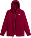 W Carto Mono Triclimate Hooded Jacket Burgundy Crush + The North Face