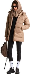 The North Face + W Hydrenalite City Down Hooded Parka Garnet - 3